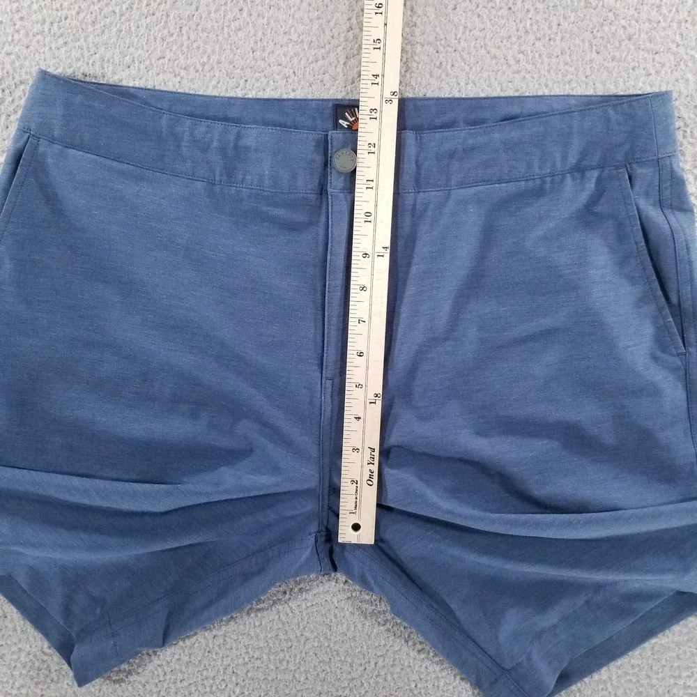 Faherty Shorts Mens 36 Blue All Day Hybrid Performance Drawstring Stretch Chino